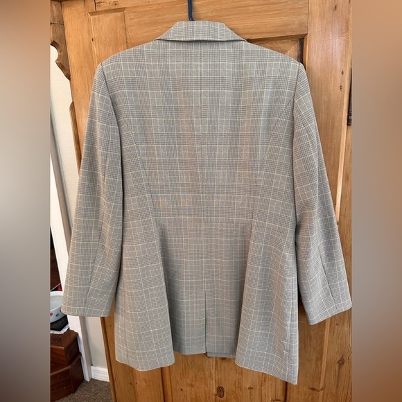 Worthington Stretch Lightweight Plaid Jacket/Blazer Size 12 Academia - Picture 3 of 11